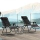 image 7 of Outsunny 2 Pcs Zero Gravity Lounger Folding Recliner Chair Cup Holder Blue