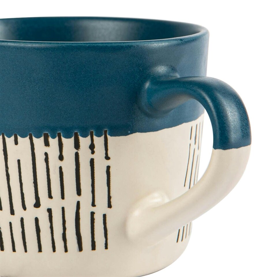 image 1 of Nicola Spring Ceramic Dipped Dash Coffee Mugs - 475ml - 6 Colours