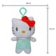 image 2 of Hello Kitty Soft Toy Clip On Kitty Cute Plush Huggable Cuddly 12cm Blue