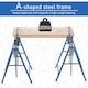 image 5 of HOMCOM 2-piece steel sawhorse set Telescopic building