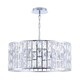 image 1 of Gelid Chandelier Cylindrical Pendant Chrome & Crystal, 4 Light, E27