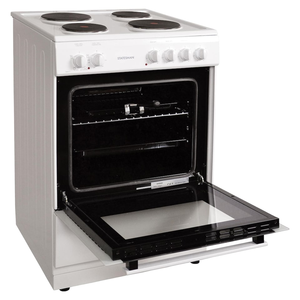 image 1 of Statesman NAPIER60EW Single Cavity Electric Cooker, 60 cm, White