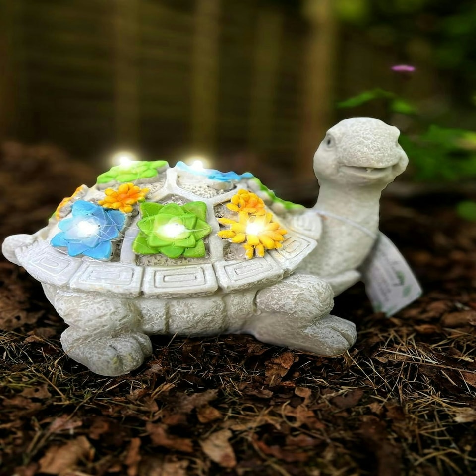 image 1 of Solar Turtle Statue Garden Ornaments Outdoor Decorations
