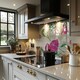 image 2 of Tulips Splash Back | White
