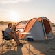 image 8 of Outsunny Camping Tent Dome Pop-up Tent with Windows for 4 Person Orange