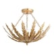 image 1 of Delphine Decorative Gold Layered Leaf Semi Flush Ceiling Light