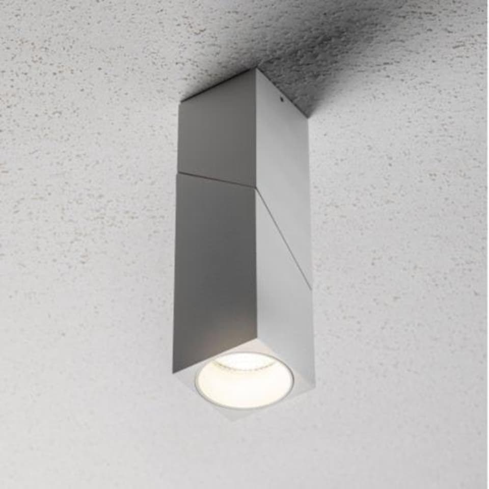 image 1 of CGC ARIES White Adjustable Surface Mount Rectangular GU10 Ceiling Spotlight White