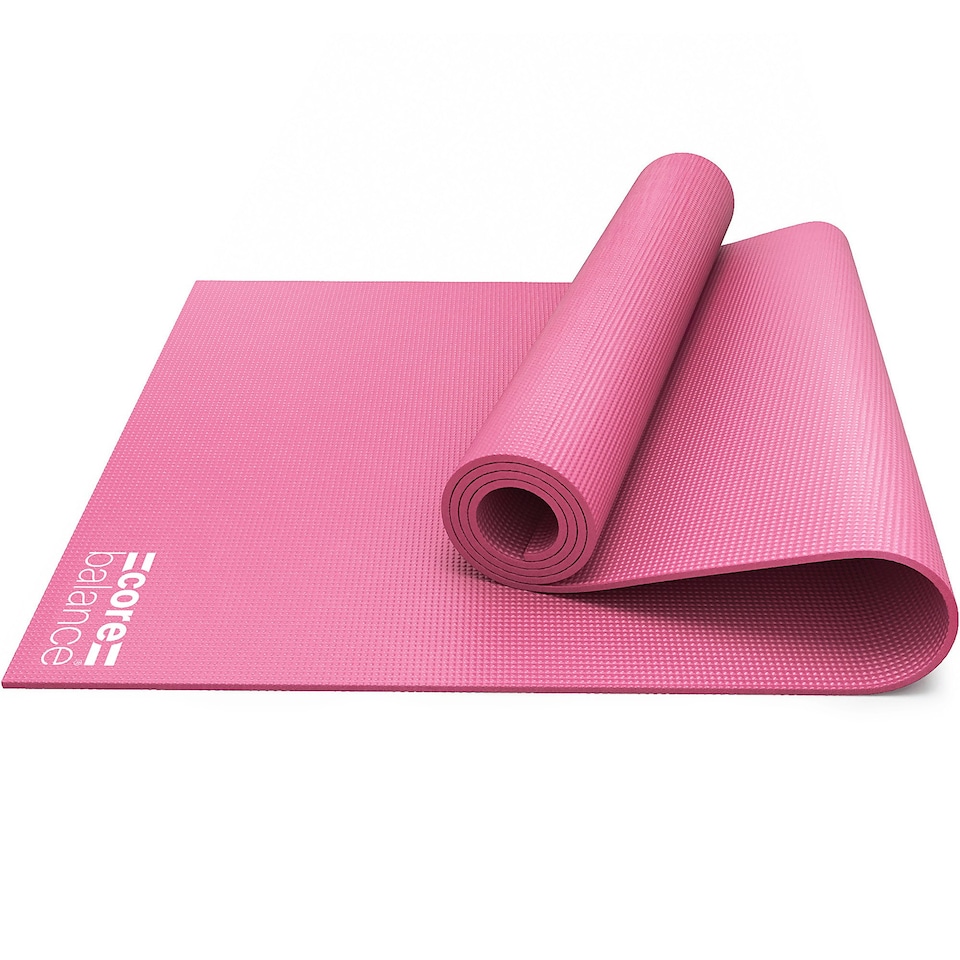 image 1 of Non Slip Yoga Mat (6mm Thick) - Pink