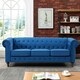 image 2 of Pelham 3 Seat Velvet Sofa - Blue