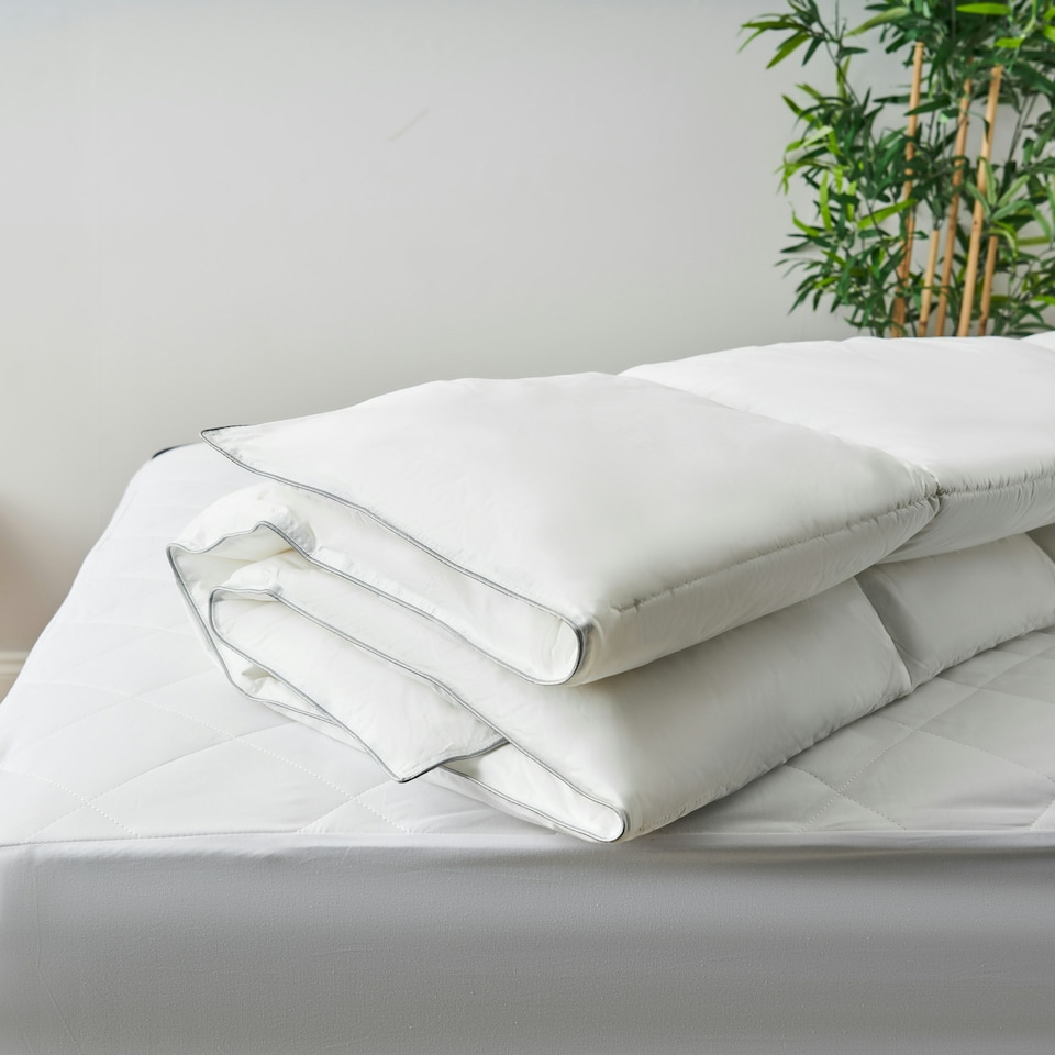 image 1 of BHS Home Collection 10.5 Tog Feels Like Down Duvet Collection | White | White | 1