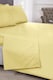 image 2 of Percale Collection 180 Thread Count Percale Flat Sheet in Lemon - Super King