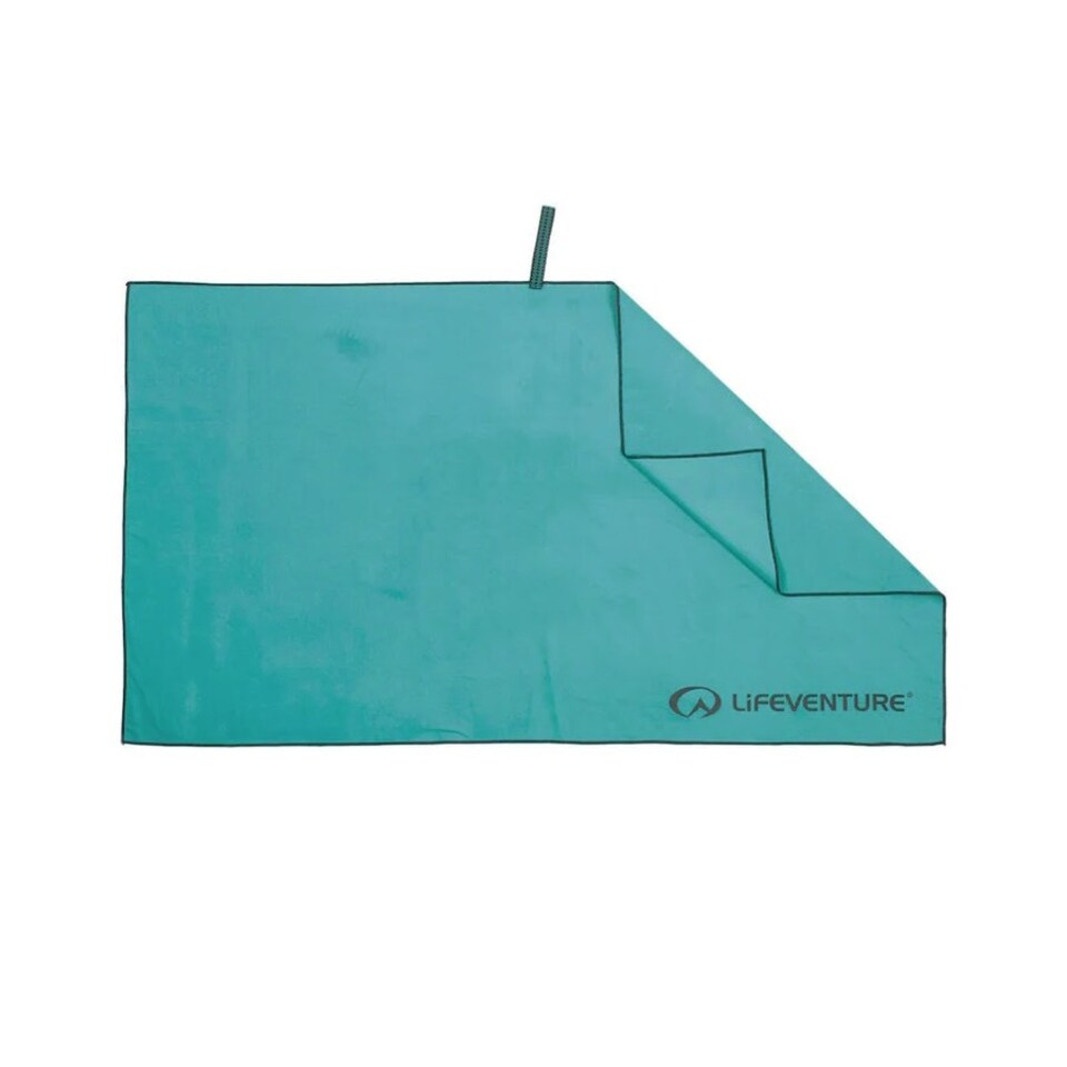 image 1 of Lifeventure Compact Travel Towel 130 x 75cm - Teal Green
