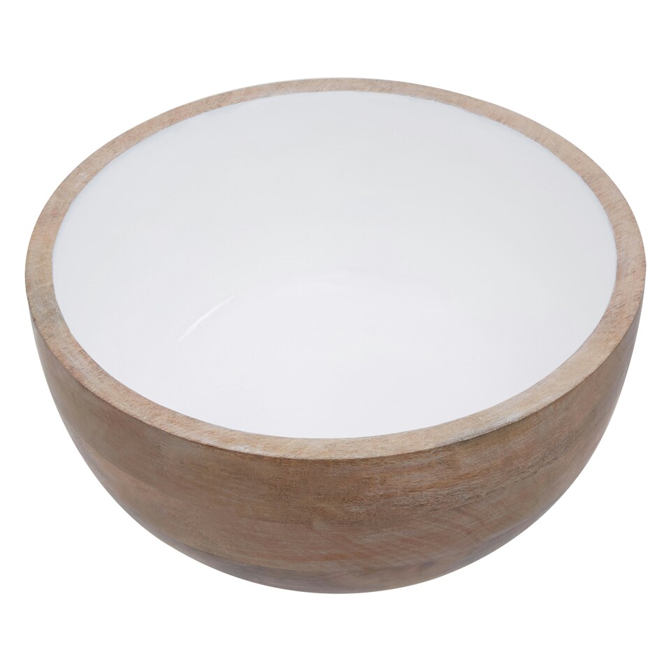 image 1 of Kara Mango Wood Round Serving Bowl