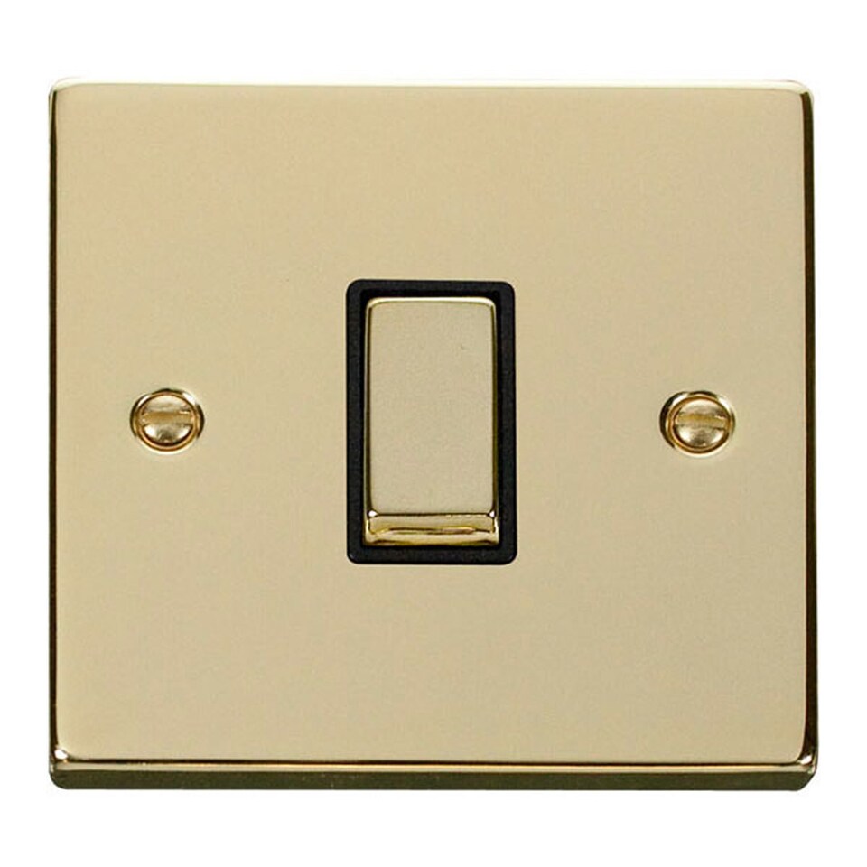 SE HOME Polished Brass 10A 1 Gang Intermediate Ingot Light Switch | Gold | Polished Brass
