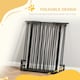 image 4 of PawHut Pet Safety Gate 3 Panels Playpen Metal Fence W/ Walk Through Door Black