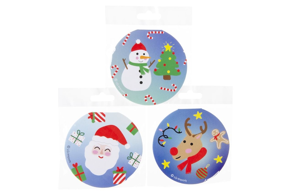 image 1 of Pack of 12 Round Christmas Notebooks 8cm