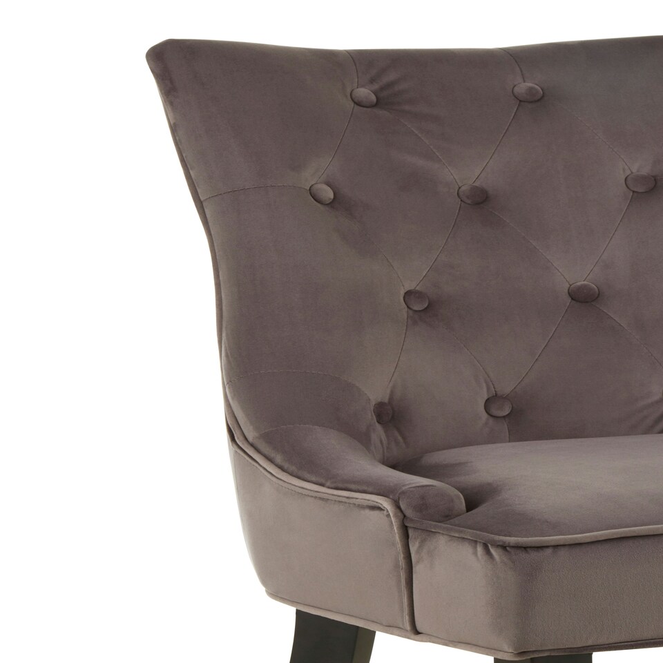 image 1 of Interiors by Premier Grey Velvet Chair, Enchanting Sleep Chair, Easy to Assemble Borg Chair, Comfy Dining Chair