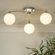 image 2 of Navarro 3 Light Chrome Semi Flush Ceiling Light