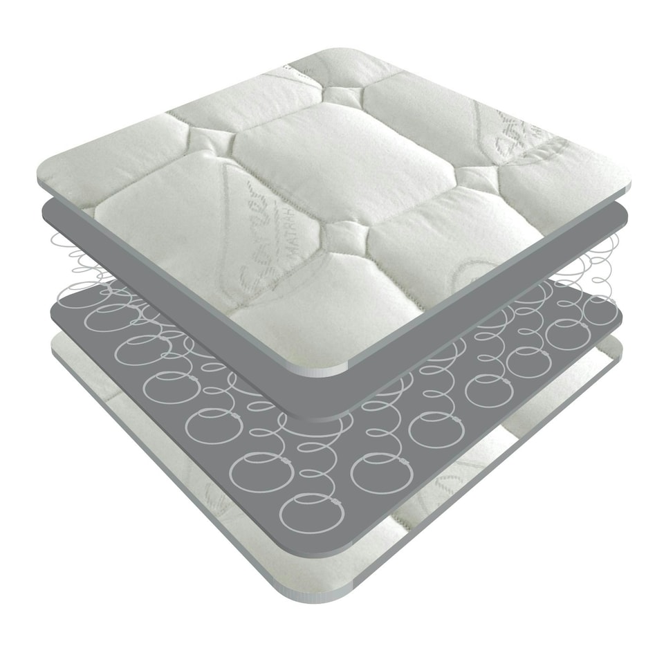 image 1 of Sareer Economical Coil Sprung Mattress 5FT White | King
