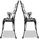 image 4 of Centurion Supports Tabreez 2-Large Garden and Patio Bistro Chairs with Armrests in Cast Aluminium Black