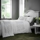 image 1 of Portfolio Home Rouen Embellished Sequins Bedding Duvet Cover Set White | King