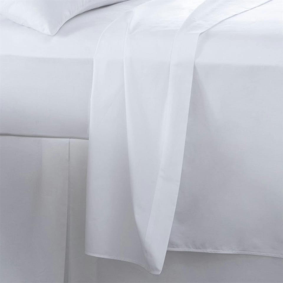 image 1 of Egyptian Cotton 400TC Fitted Sheet Extra Deep 16 Inch and Pillowcase Pair White | White | White | Double | 1