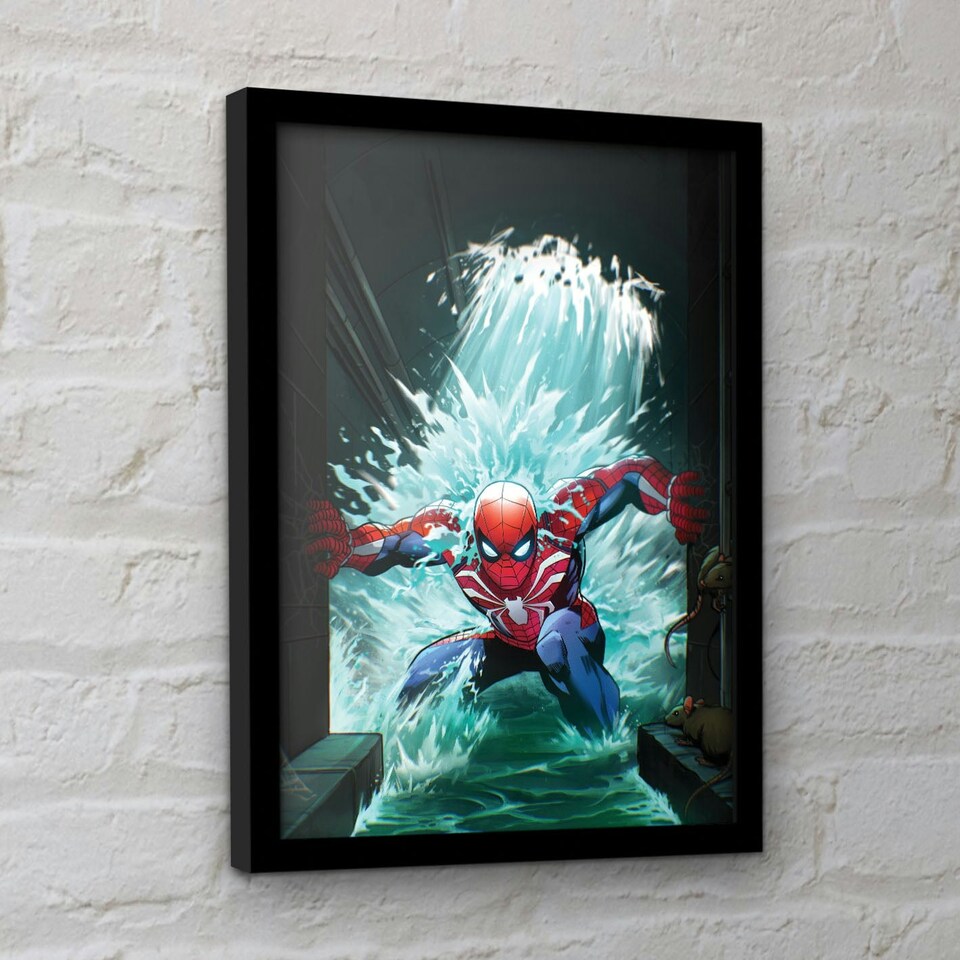 image 1 of Spider-Man (Water) Framed 30x40cm Print