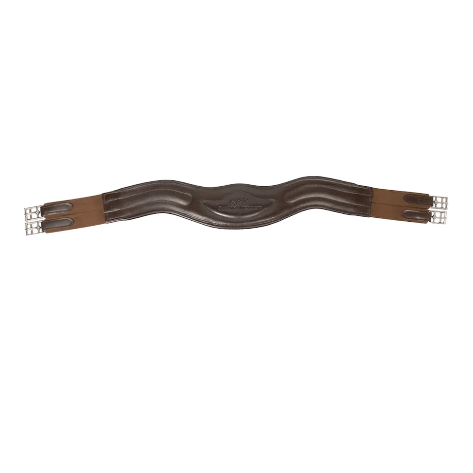image 1 of Supreme Products Pro Performance Leather Anatomical Horse Girth | Brown | Brown | 48in | 1