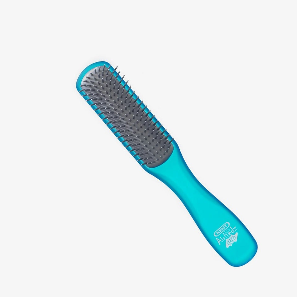 image 1 of Kent Brushes AirHedz Glo Narrow Detangling Brush in Blue