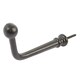 image 1 of Hammer & Tongs Flat Top Screw Hook - W20mm x H60mm - Black