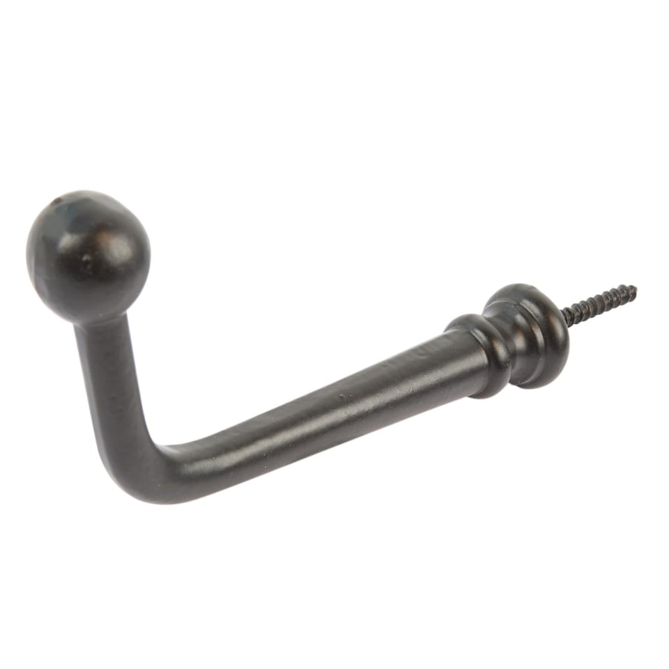 image 1 of Hammer & Tongs Flat Top Screw Hook - W20mm x H60mm - Black