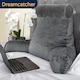 image 9 of Dreamcatcher Deluxe XL Grey Reading Pillow Detachable Headrest, Shredded Memory Foam Cuddle Cuddle Cushion Backrest Arm Support | Grey | Grey | XL - Grey | 1