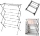 image 3 of 3 Tier 7.5m Drying Rack Extendable Compact Clothes Airer Laundry Indoor Outdoor - Grey