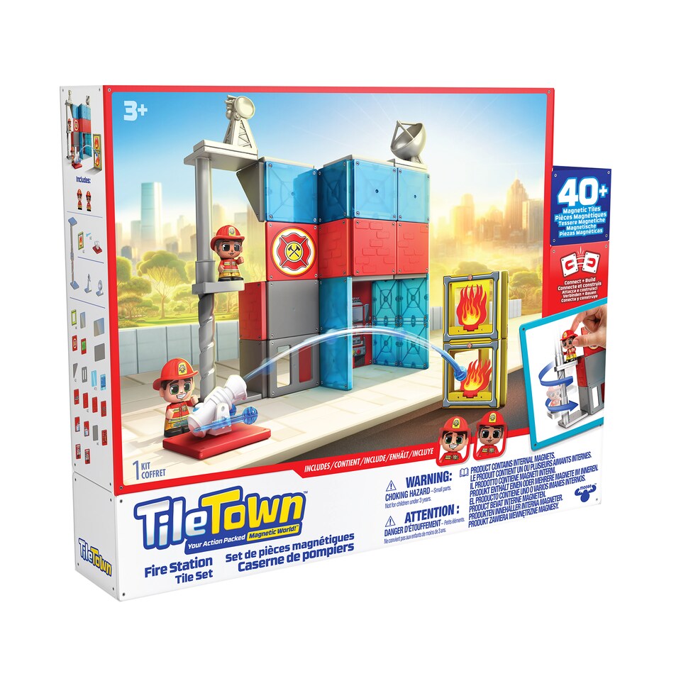 image 1 of Tile Town Fire House Set