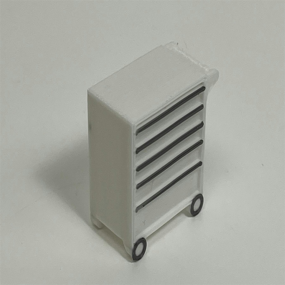 image 1 of Slot Car Trackside Scenery Roller Tool Chest Small White 1:32 Scale WASP