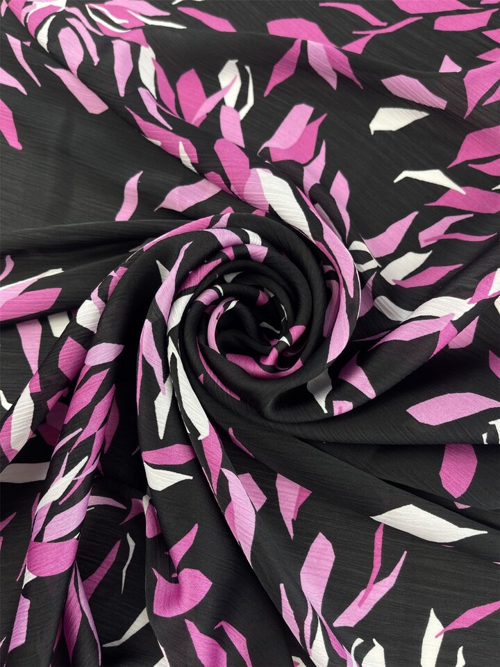 Pink Crinkle Satin Fabric for Dressmaking, 144cm / 56" Wide - per metre