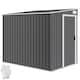 image 1 of Outsunny 7 x 5FT Garden Shed w/ Foundation Lean to Metal Tool Shed Dark Grey | Multi | 154W x 206.5D x 181Hcm | 1