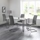 image 6 of Montero Elegant Velvet Cantilever Dining Chairs - Grey - Set of 4