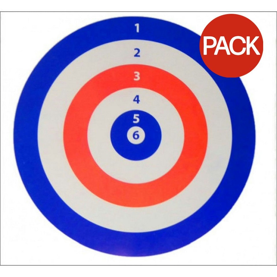 Carta Sport Airgun Target (Pack of 100) - Blue/White/Red - One Size