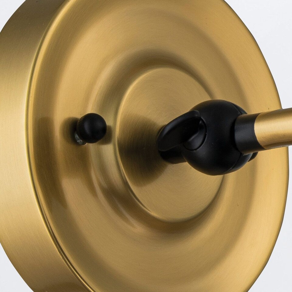image 1 of Provence Dome Wall Lamp Classic Aged Brass, Matt Black 1x E27