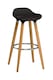 image 1 of Interiors by Premier Black Abs Beech Wood Bar Stool, Easy to Clean Kitchen Bar Stool, Footrest Support Bar Stool