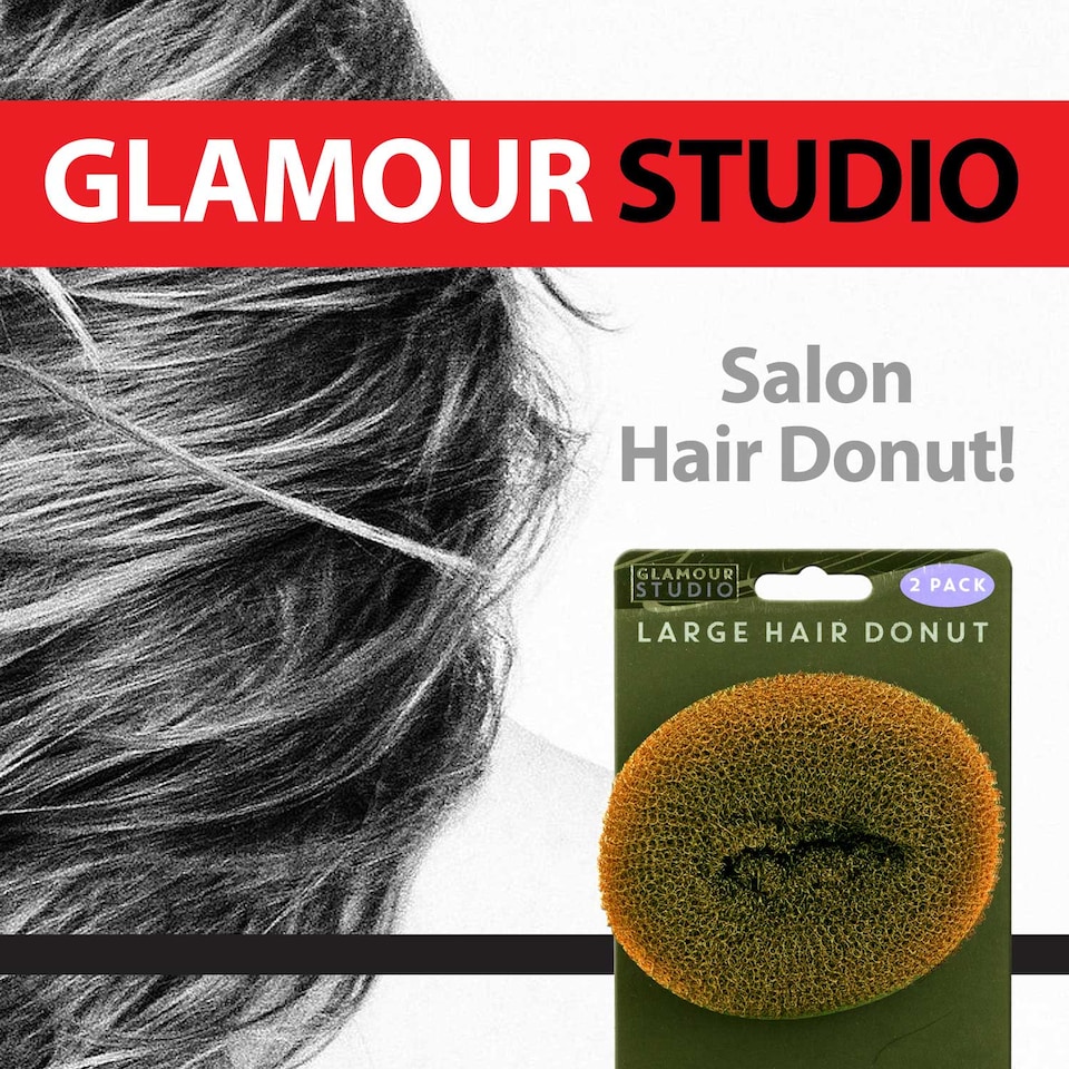 image 1 of PMS Large Brown Hair Donuts 2-Pack - Mesh Bun Makers