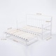 image 3 of Daybed With Pull Out Trundle White 3ft Single Bed Metal Guest Room Bedroom Living Room