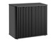 image 7 of Black Sideboard Cabinet Small Buffet Compact Slimline Storage Unit Ribbed Soft Close Doors Nuvo