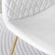 image 5 of Furniturebox 2x White Corona Dining Chairs (Gold)