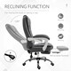 image 4 of Vinsetto Computer Office Chair Home Swivel Task Recliner w/ Footrest, Arm, Grey