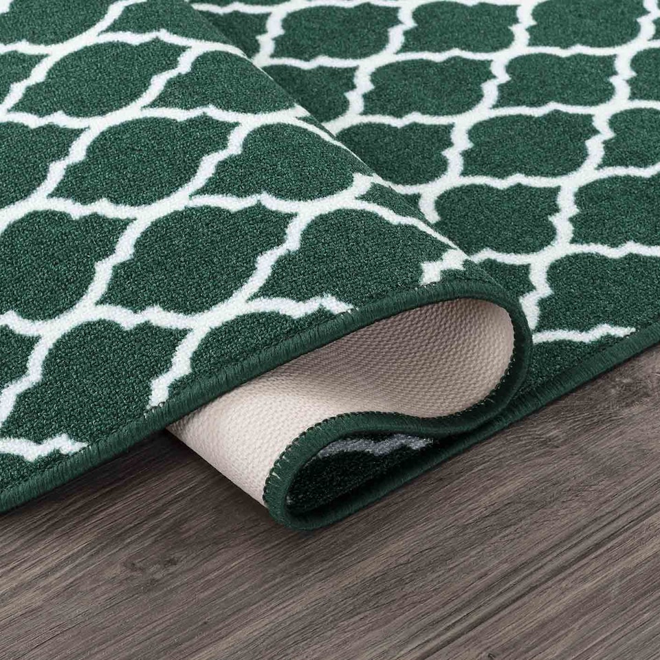 image 1 of Machine Washable Trellis Design Anti Slip Doormats - Runners