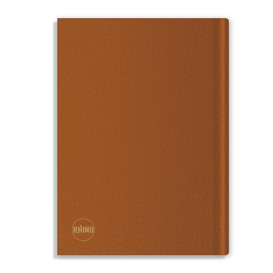 image 1 of Rhino Stationery 320 Page Soft Touch Flexiback Notebook Tan A5