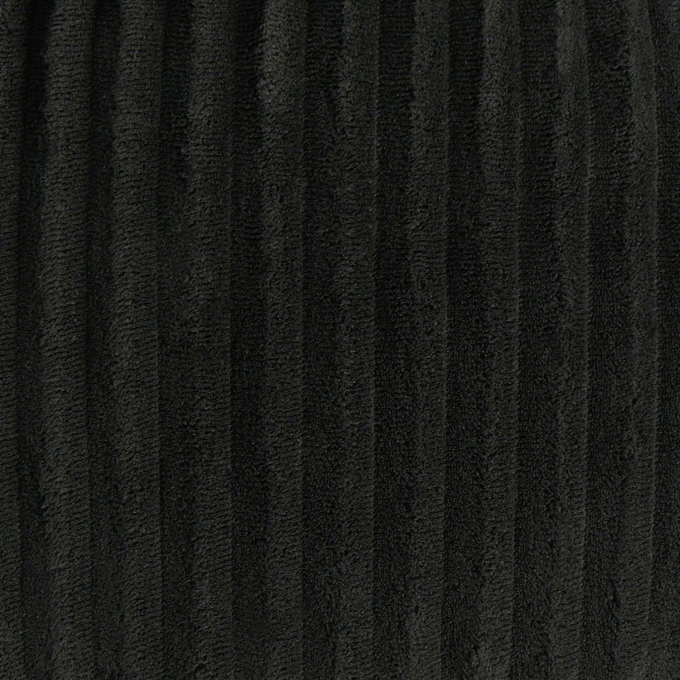 image 1 of OHS Ribbed Round Plush Plump Soft Warm Cosy Pet Dog Cat Cushioned Donut Bed Black | L