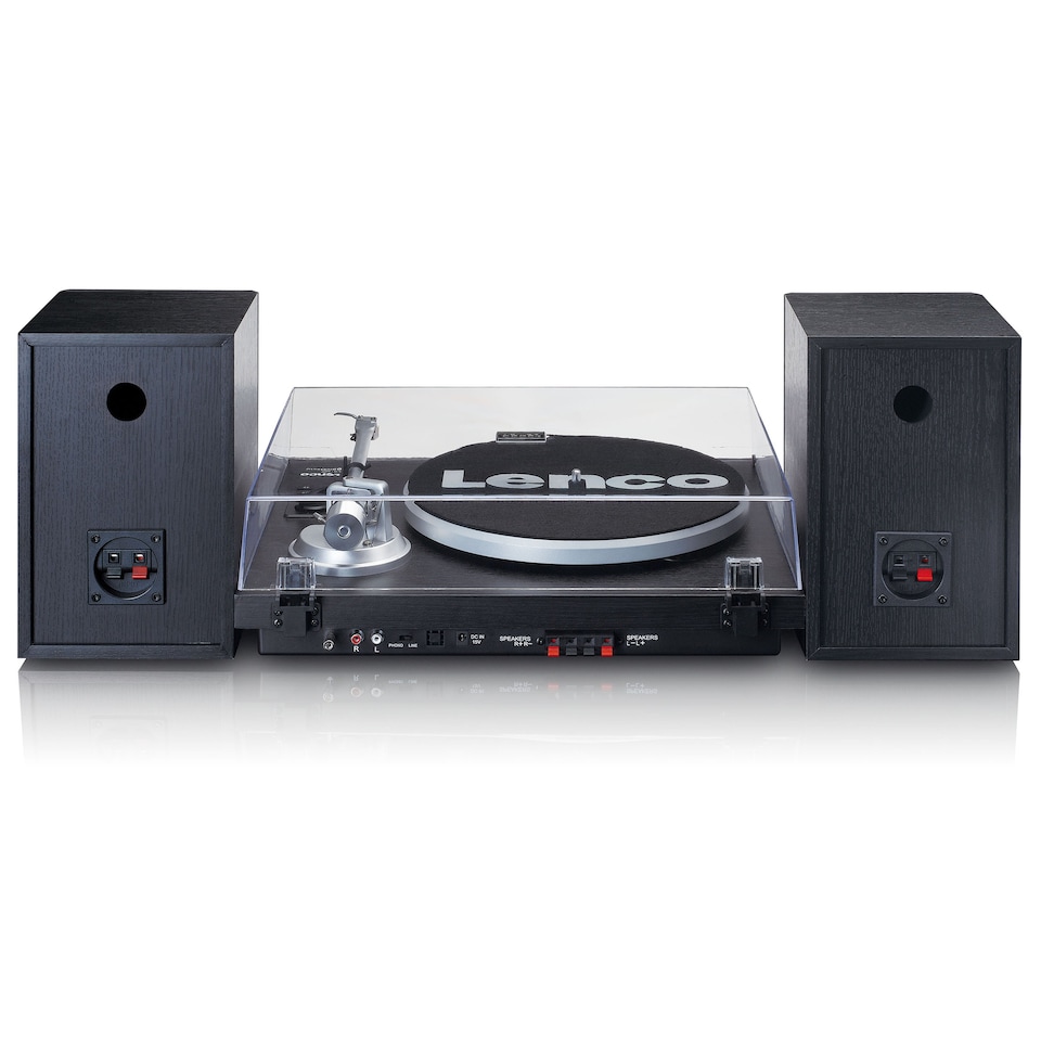 image 1 of LENCO LS-500BK - Record player with built-in amplifier and Bluetooth plus 2 external speakers - Black